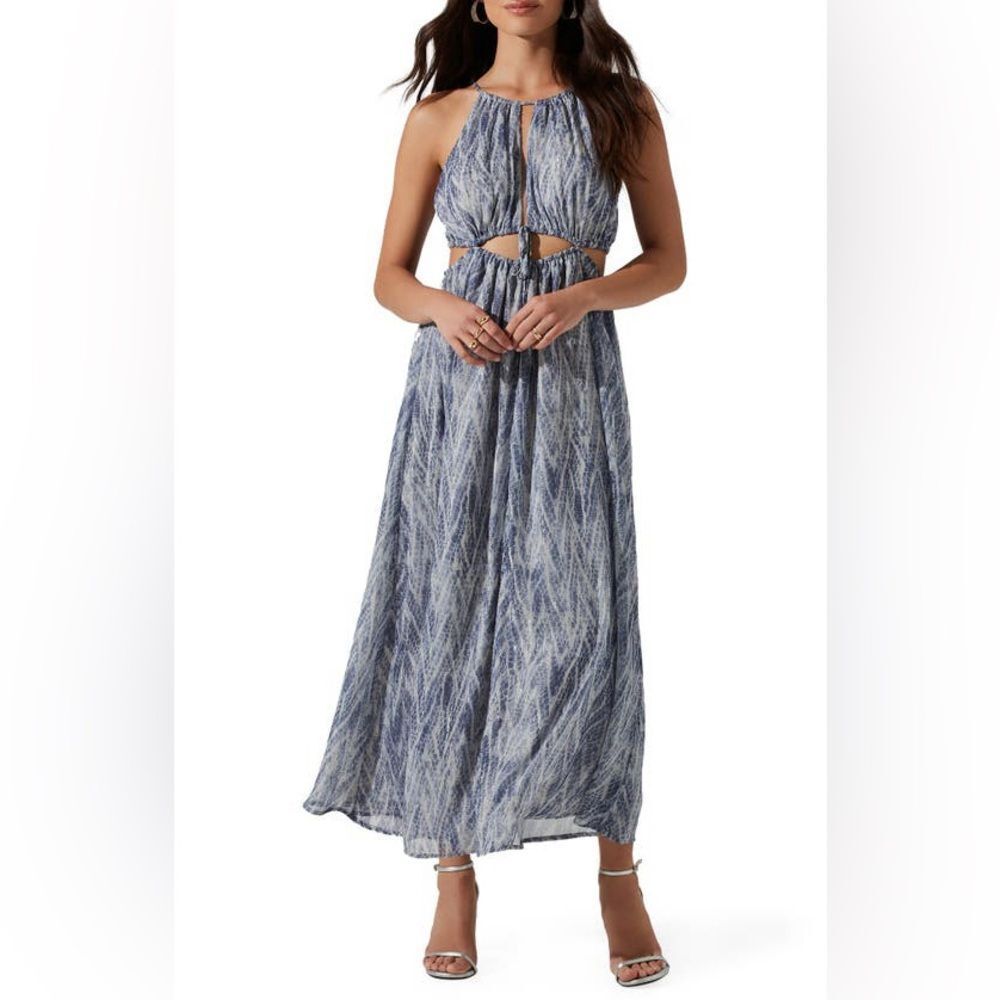 Astr the Label Snake Cut Out Maxi Dress Sz‎ Small New with tags